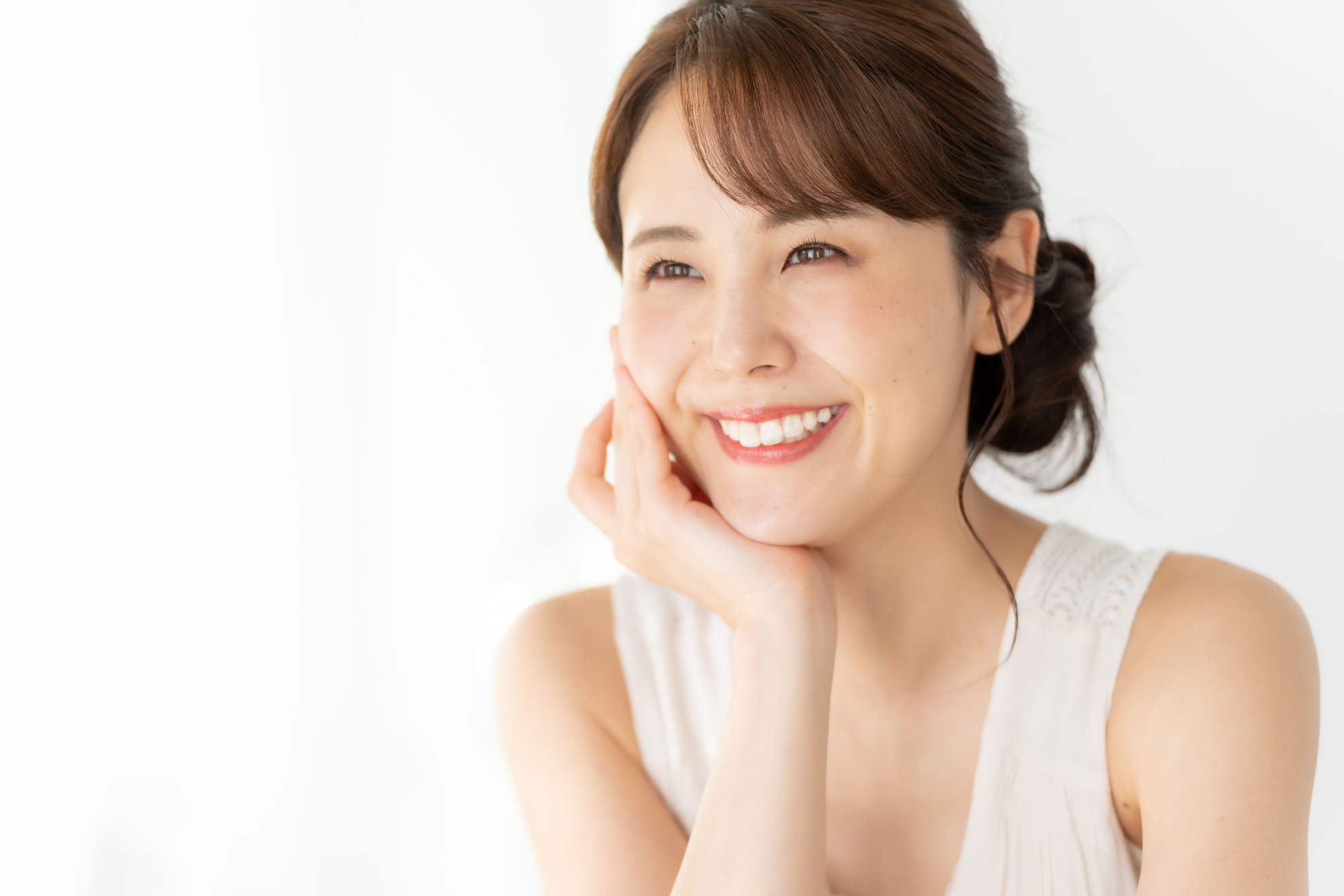 予防歯科を受けて歯が健康な女性