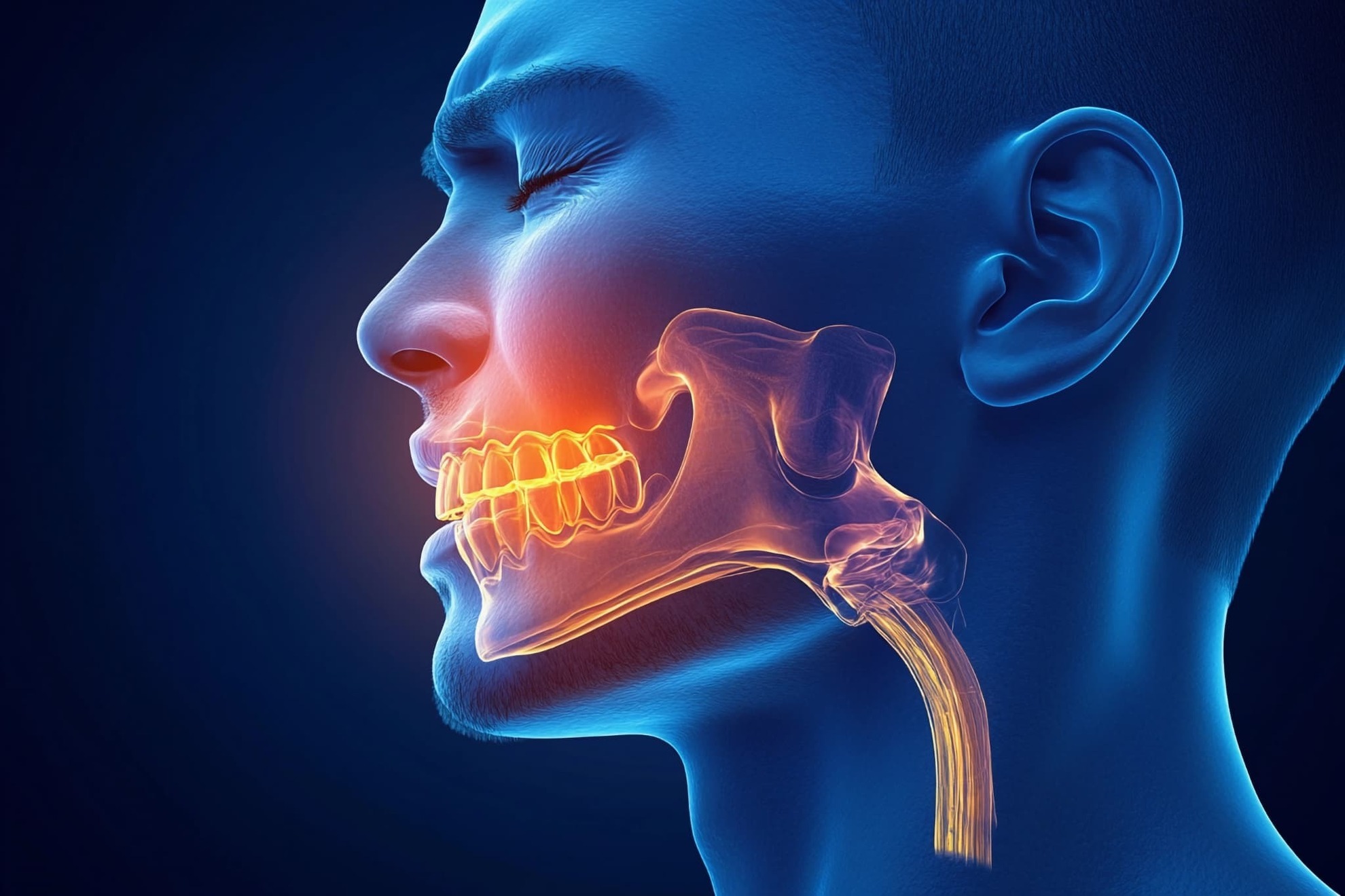 顎関節症の患部の透過図